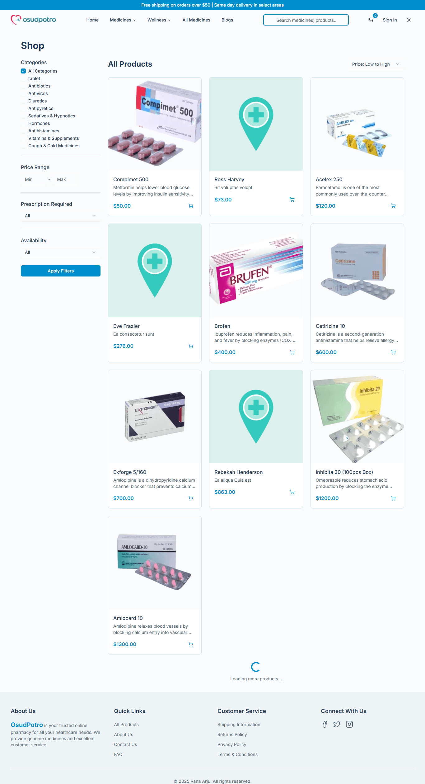 OsudPotro - Medicine E-Commerce shop screenshot 2