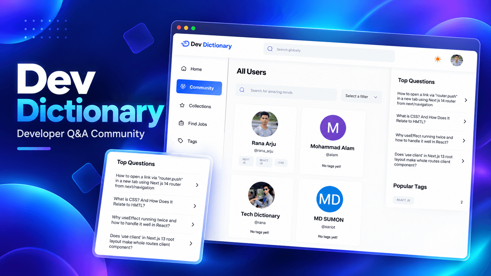 Dev Community - answer and question